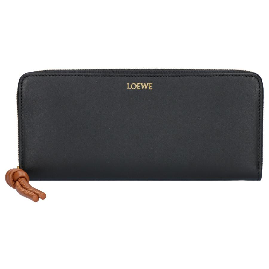 美品 LOEWE ロエベ　長財布 ラウンドファスナーネイビー　ドット　クルス LOEWE（ロエベ） 【並行輸入品】 長財布 ラウンド財布 ノット ジップ
