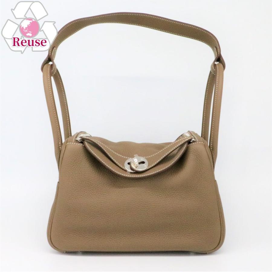 【リユース品】 エルメス HERMES バッグ ショルダーバッグ リンディ26 エトープ/シルバー金具