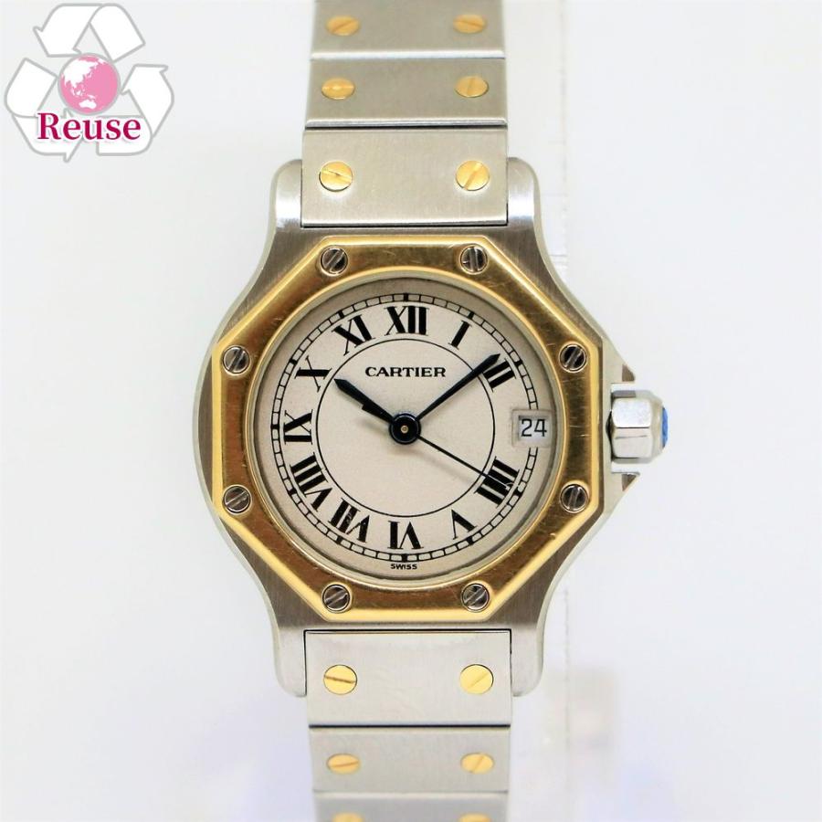 【リユース品】 カルティエ CARTIER 腕時計 レディス サントスオクタゴン 187903 文字盤/アイボリー