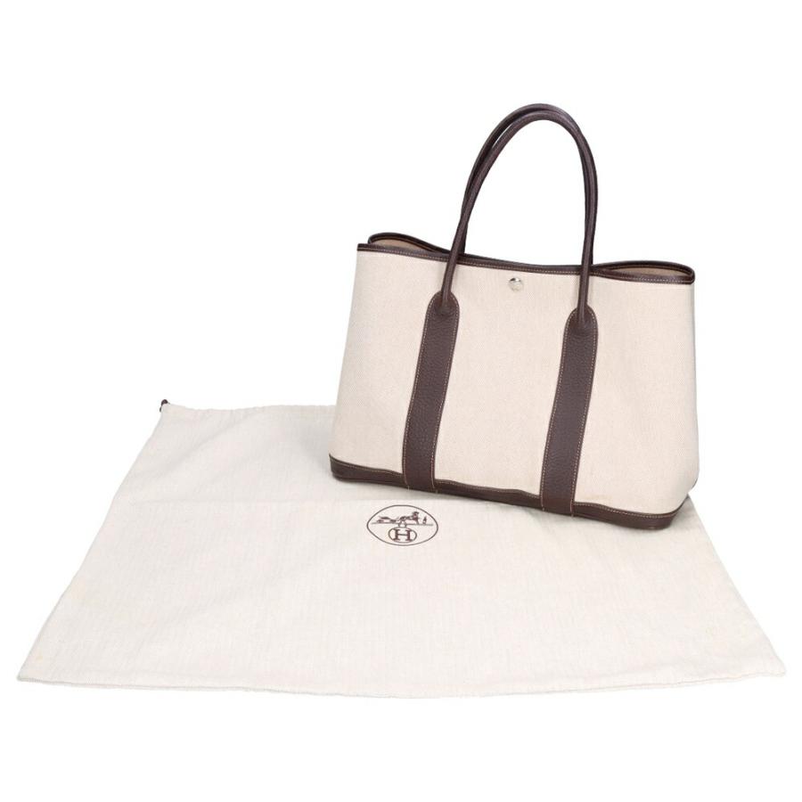 【お取り寄せ】 【リユース品】 エルメス HERMES バッグ ハンドバッグ ガーデンパーティPM ベージュ系/ブラウン系_8
