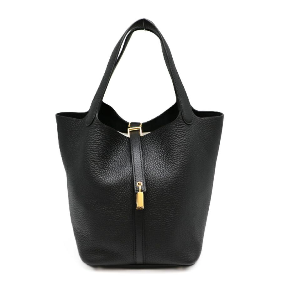 【お取り寄せ】 【リユース品】 エルメス HERMES バッグ ハンドバッグ ピコタンロック MM ブラックの画像