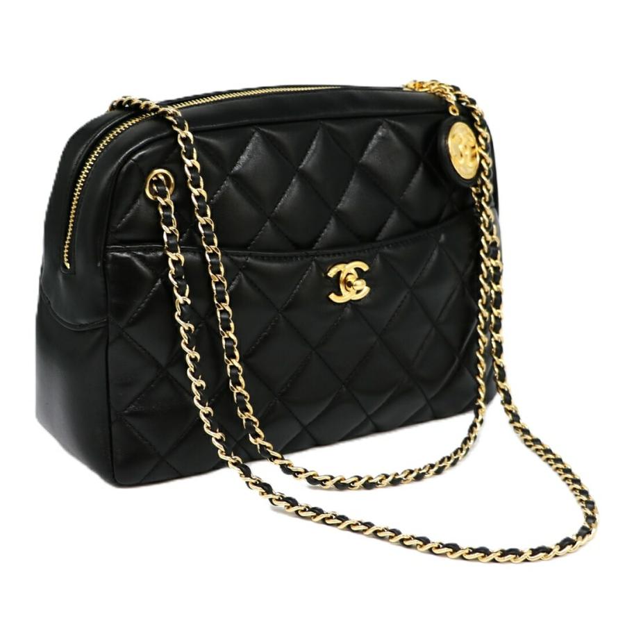 【お取り寄せ】 【リユース品】 シャネル CHANEL バッグ ショルダーバッグ マトラッセチェーンショルダーバッグ AS5187 ブラック/ゴールド金具の画像