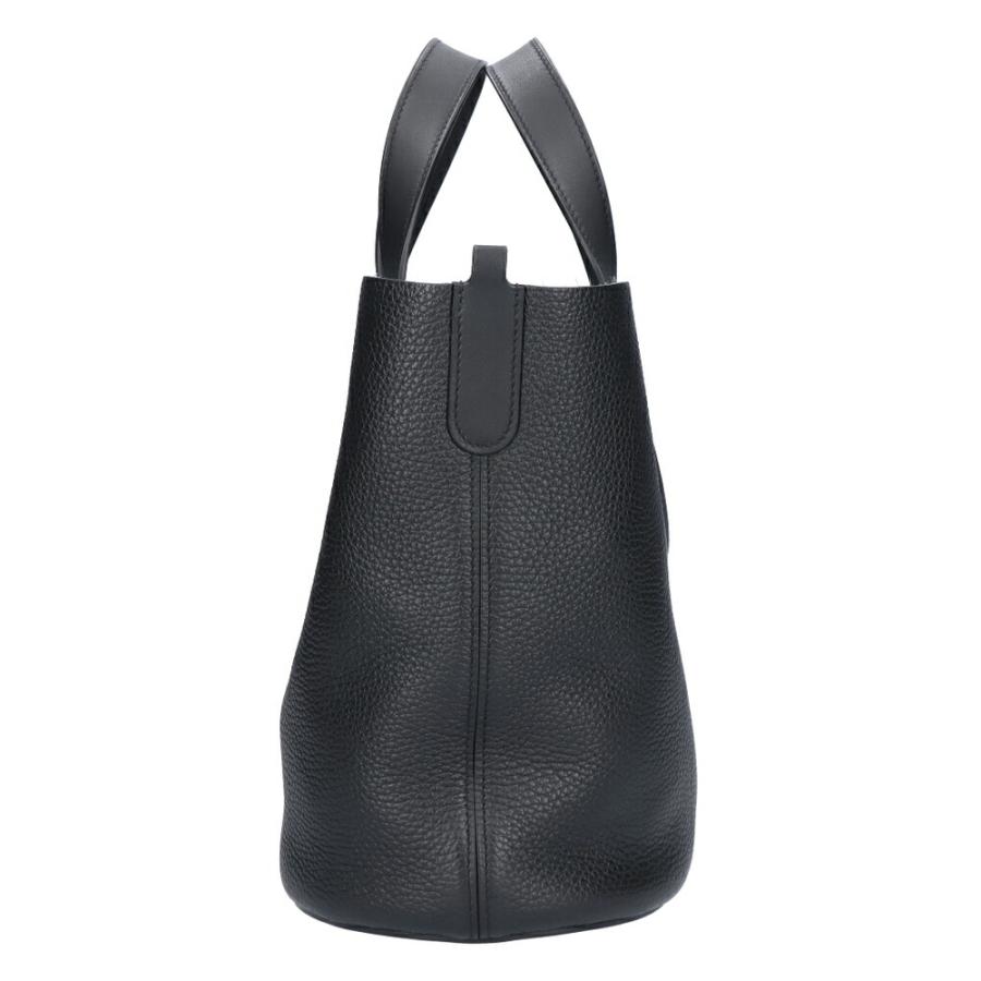 【お取り寄せ】 【リユース品】 エルメス HERMES バッグ トートバッグ インザループ23 ブラック/シルバー金具の画像