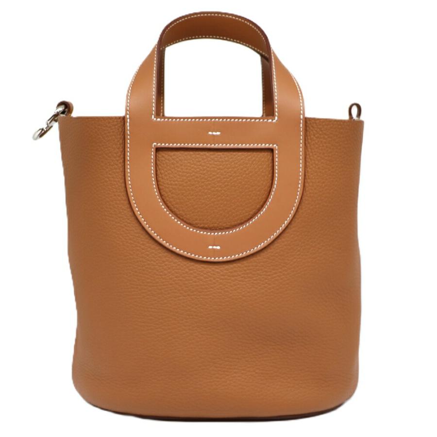【お取り寄せ】 【リユース品】 エルメス HERMES バッグ ハンドバッグ インザループ23 ゴールド/シルバー金具の画像