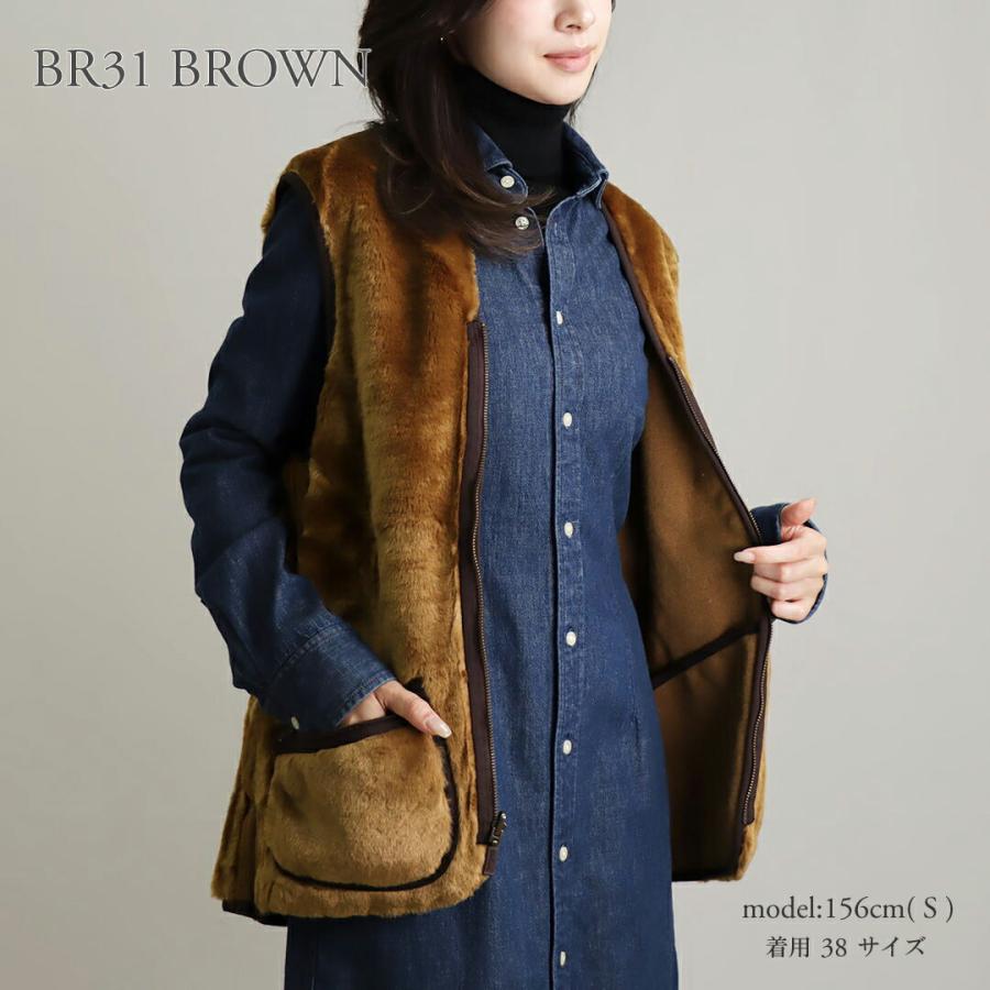 【美品】Barbour ファー ベスト インナー リバーシブル ブラウン 38 Barbour 10/26迄爆買 最大+7% バブアー SLシリーズ用 パイル