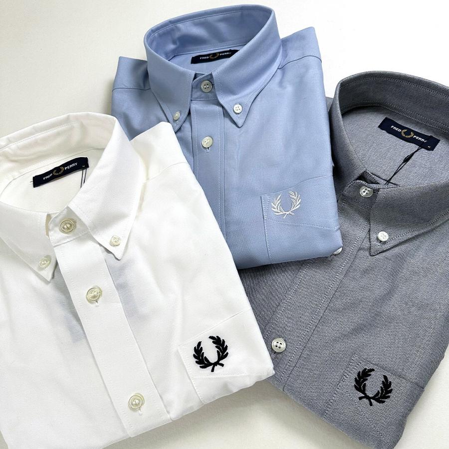 新品未使用 FRED PERRY M コットンボタンダウンシャツ サックスブルー 新品未使用 FRED PERRY M コットンボタンダウンシャツ サックス