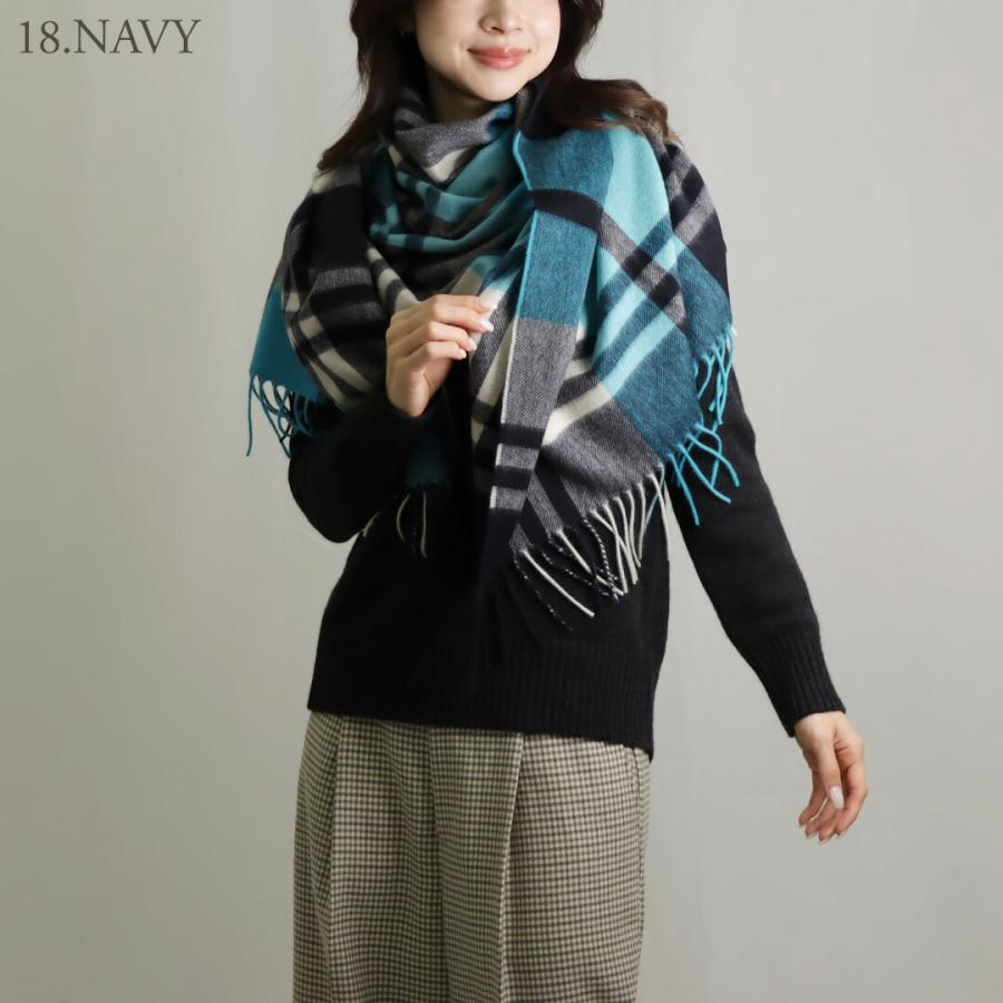 【Joshua Ellis】大判ストールCOBALTSTUARTカシミヤ Joshua Ellis（ジョシュアエリス） カシミア大判ストール（カシミヤ