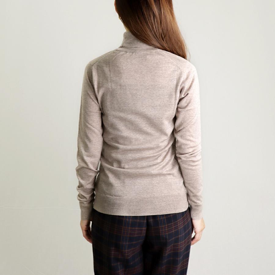 【美品】ジョンスメドレー タートルネック　グレー色　M相当　24G JOHN SMEDLEY（ジョンスメドレー） 【並行輸入品】 ニット レディース