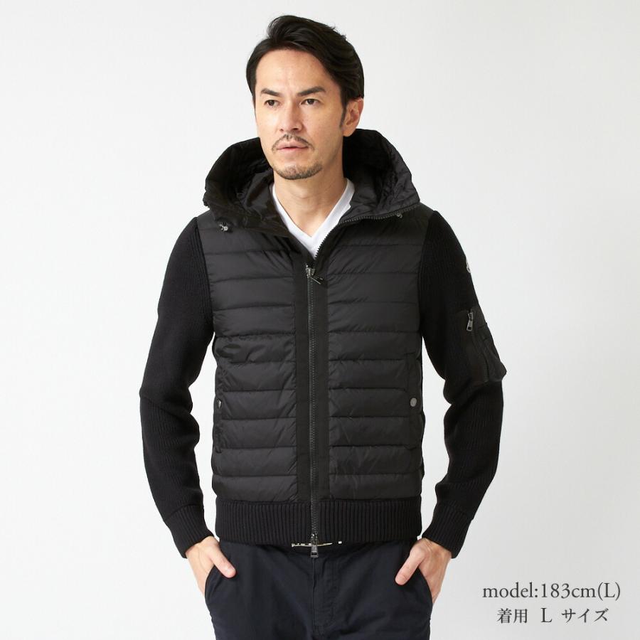 【美品】 【定番】MONCLER モンクレールダウンジャケットニット黒xs MONCLER（モンクレール） 【お取り寄せ】 【並行輸入品】 メンズダウン
