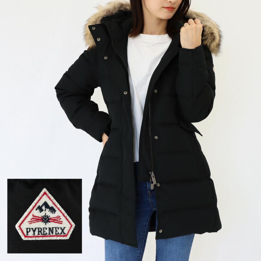 ピレネックス レディース ダウンコート HWS020P GRENOBLE FUR：グルノーブルブラック  :py-grenoble:テザーレブランドショップ - 通販 - Yahoo!ショッピング