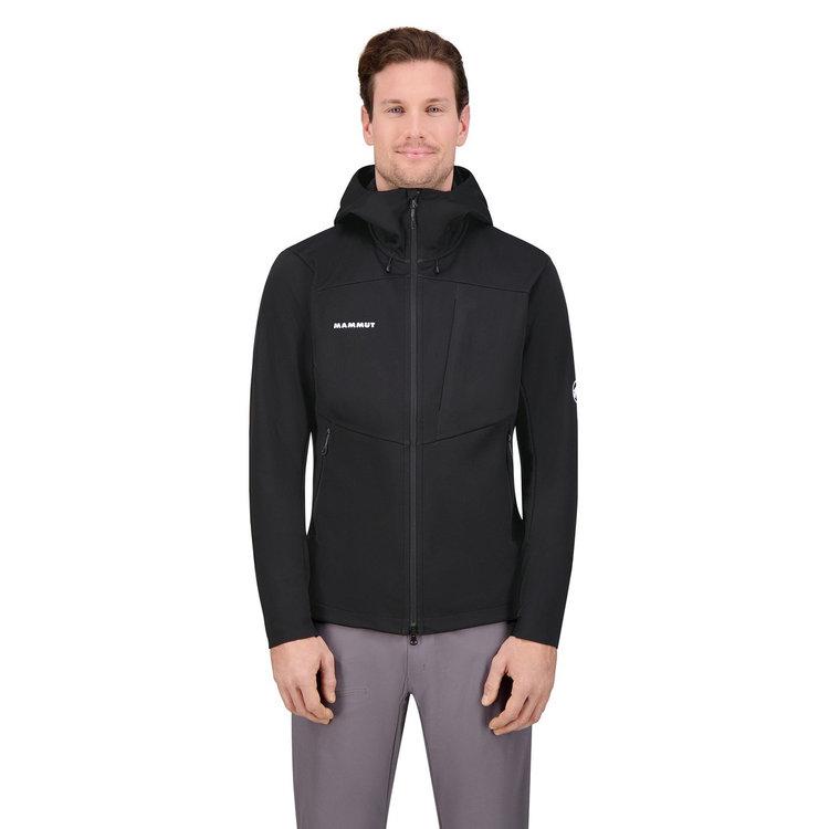 マムート MAMMUT 1011-01780 Ultimate VII SO Hooded Jacket AF Men カラーblack(0001) メンズ 登山 ハイキング ソフトシェル アウトドア｜xc-ski｜02