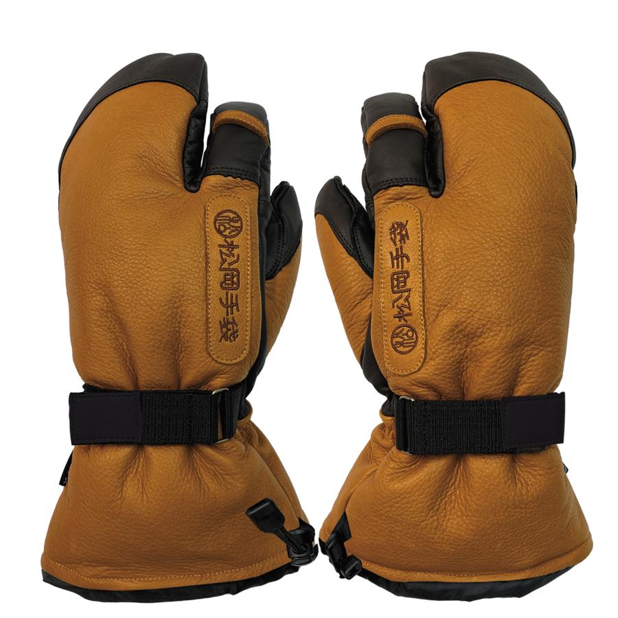 松岡手袋 ESK-2230 スキーグローブ Lサイズ 3フィンガー 松岡手袋 ESK-2230 Mountain Ride 3本指 カラーCORK/BROWN アルペン