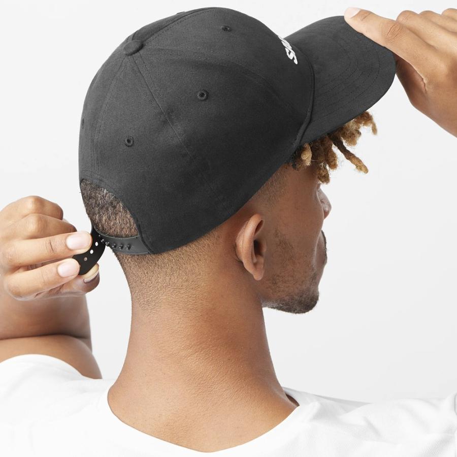 【新品未使用】【日本未発売】SALOMON サロモン キャップ ブラック SALOMON（サロモン） キャップ 帽子 HEADWEAR SALOMON LOGO CAP DEEP