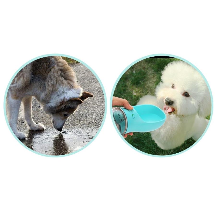 犬給水器 Lesfit ペット用ウォーターボトル 携帯用水飲み お散歩 旅行 水漏れ