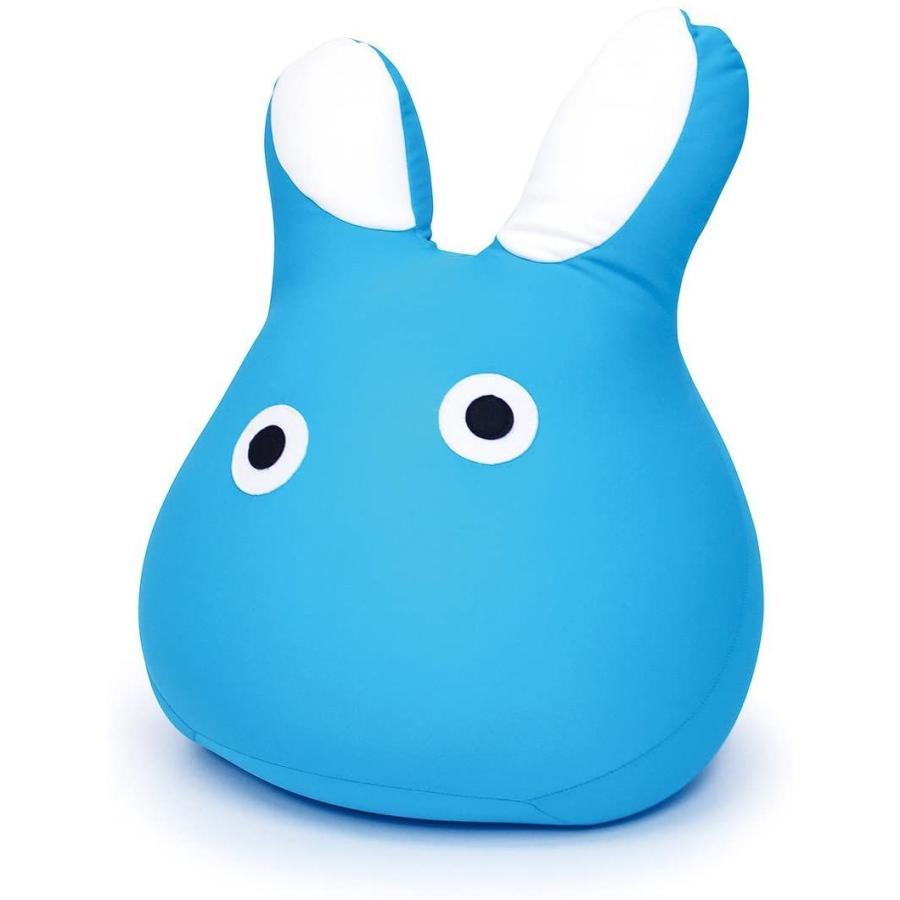 感謝の声続々 Mogu モグ ビーズクッション キャラクター 水色 みみたま ターコイズブルー 全長約40 妖精 うさぎ Cisama Sc Gov Br