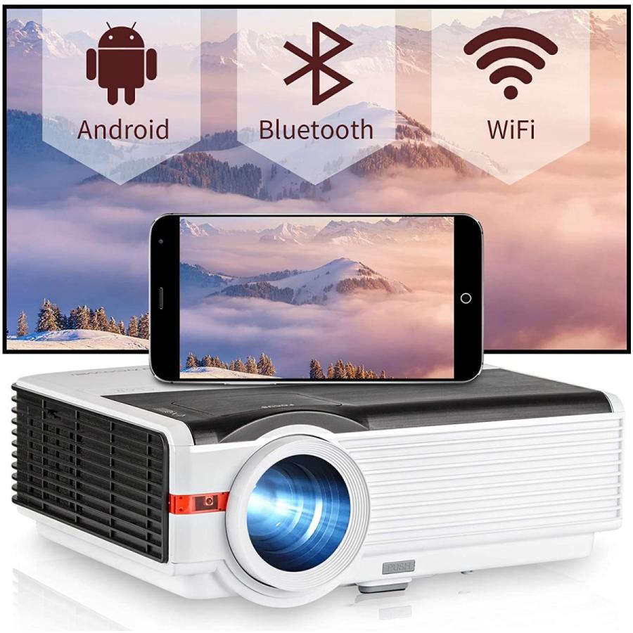 交換無料 ホームプロジエクター 5000lm 1080pサポートandroid 無線画面共有 Bluetooth Wifi 重低音スピーカー 4d台形補正 ズー 人気満点 Www Aproniaperu Com