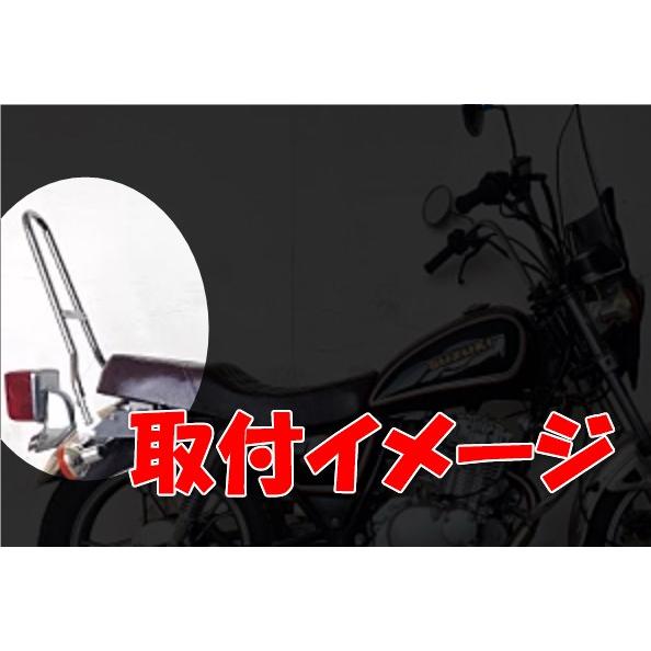GN125 シーシーバー 背もたれ バックレスト 黒 社外品 : xcs