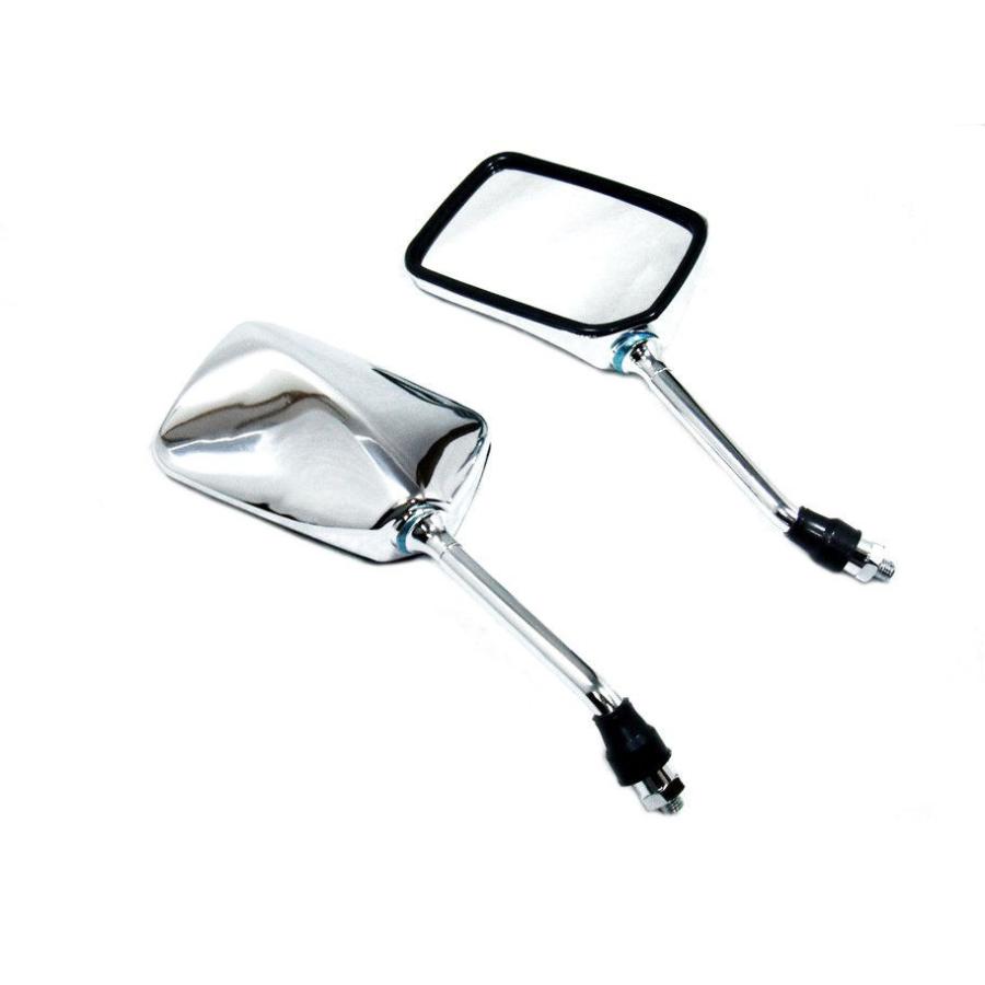 全フィン　ミラー　ロング　メッキ/左右　正ネジ10ミリ Amazon | 選べる フィンミラー 左右セット/Z2タイプ アルフィン仕様