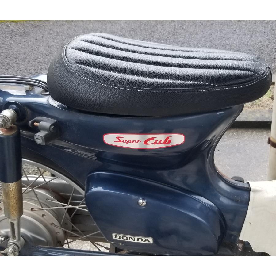 tkgバイク用シート 黒 ストライプデザイン K-SPEED製 ホンダ ハンターカブ CT125 JA55 JA65 Diablo 交換用シート