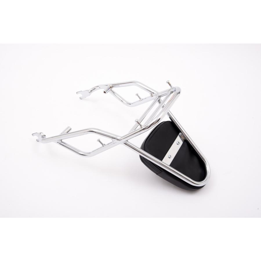 W400 W650 W800 バックレスト付 リア キャリア メッキ : xcsヤフー店