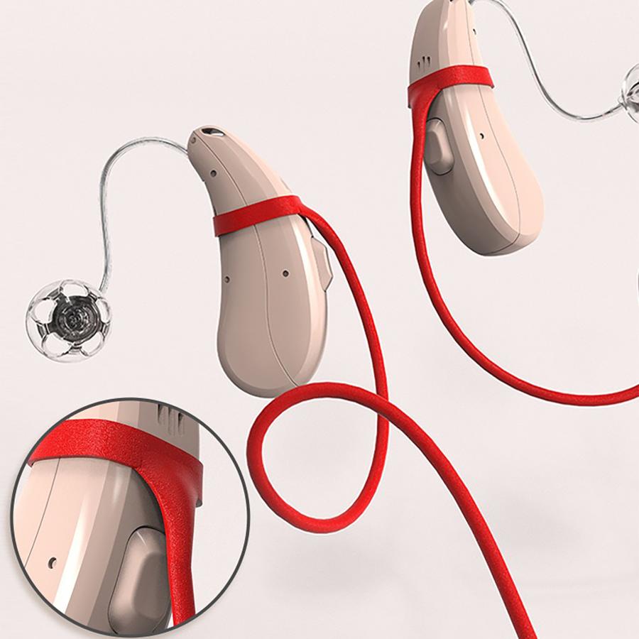 集音器【国内正規品】補聴器落下防止ストラップ 両耳用 高品質の