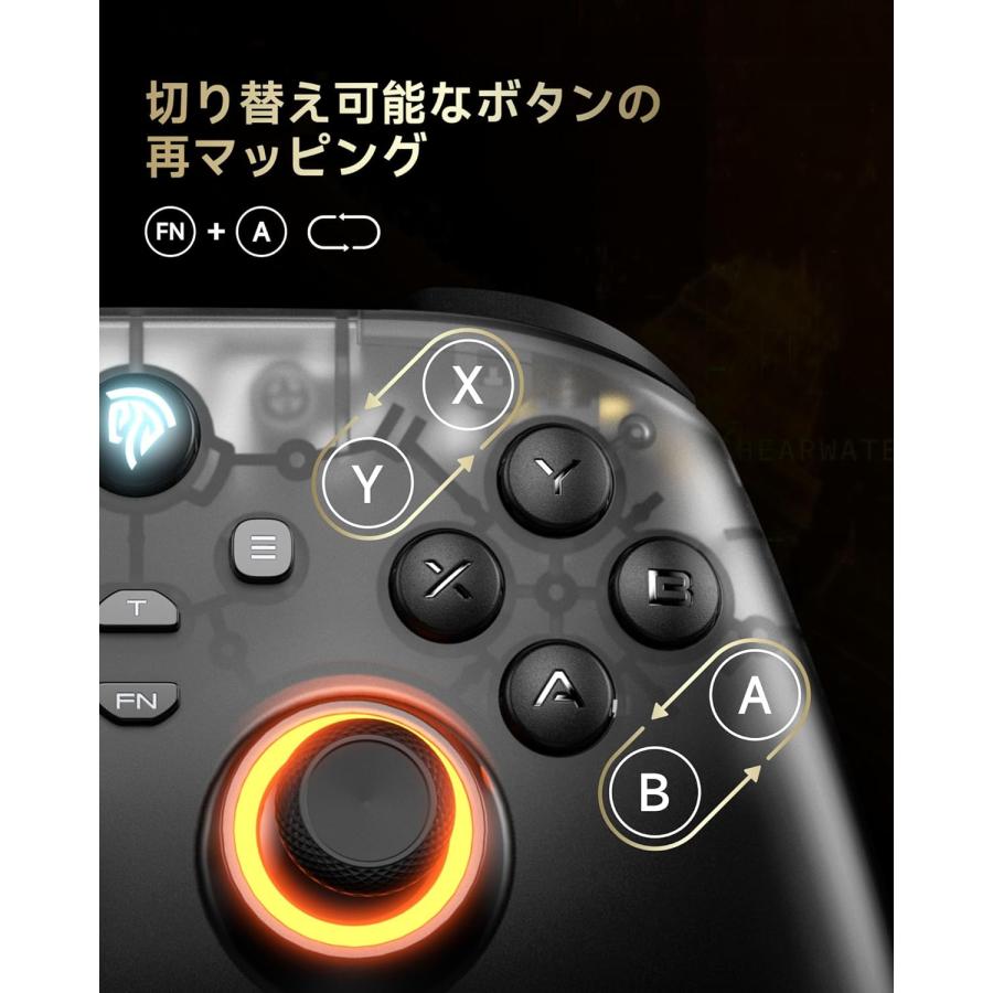 EasySMX D05 PC コントローラー、ワイヤレス、ジョイコン、PC/Switch