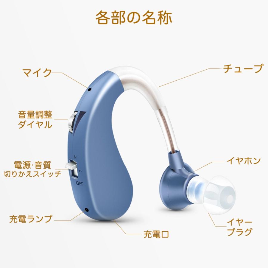 集音器【国内正規品】充電式 軽量 左右両用耳掛けタイプ 日本語 集音器【国内正規品】充電式 軽量 左右両用耳掛けタイプ 日本語