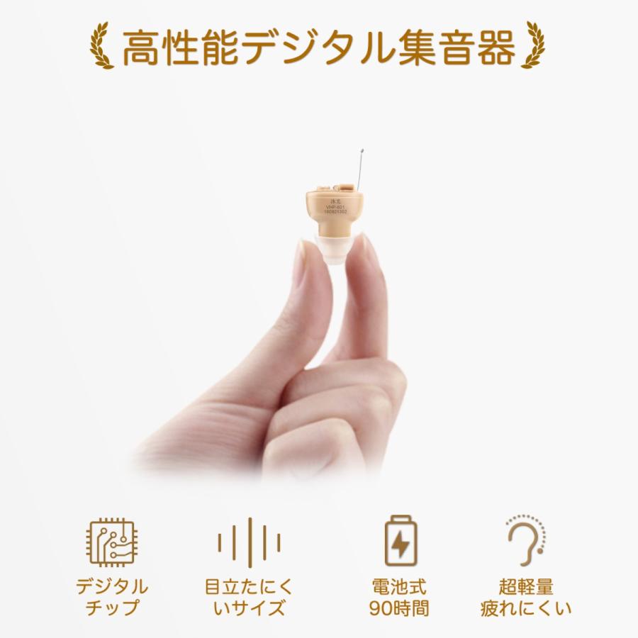 集音器【国内正規品】超小型 左右両用耳穴式タイプ デジタル信号処理