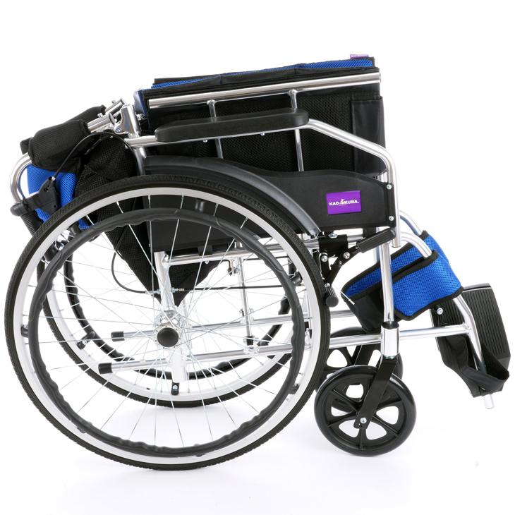 車椅子 車いす 車イス 軽量 コンパクト 自走式 チャップス パープル A101-APP カドクラ Lサイズ｜xenashopping｜08