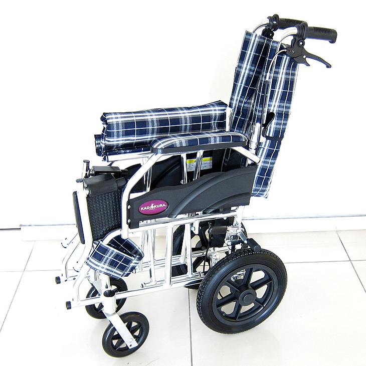 車椅子 車いす 車イス 軽量 コンパクト 介助式 クラウド ネイビー A604 