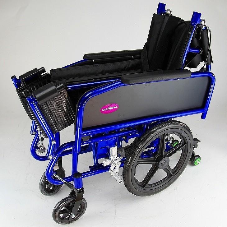 車椅子 全3色 リクライニング 車イス 送料無料 カドクラ KADOKURA 