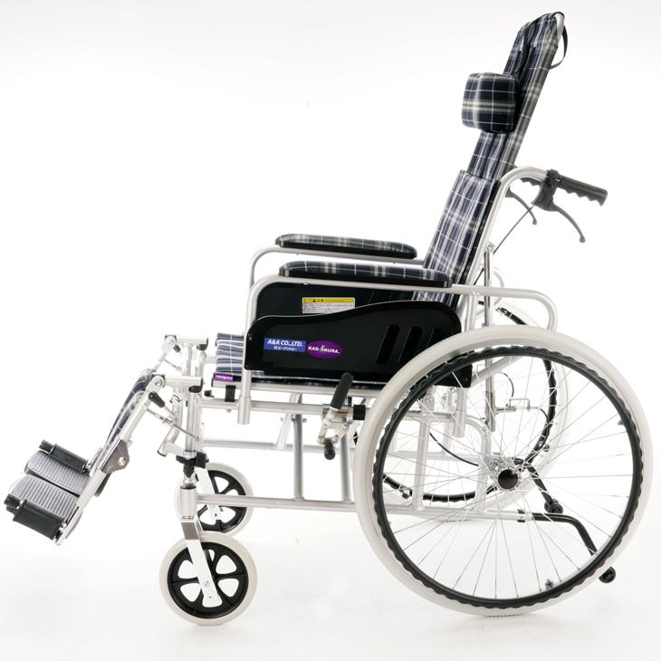 車椅子 車いす 車イス 軽量 コンパクト リクライニング ガーデン B201−AG カドクラ Mサイズ｜xenashopping｜05