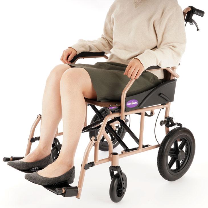 車椅子 車いす 車イス 軽量 コンパクト 介助式 ラテ B902 カドクラ Lサイズ_11