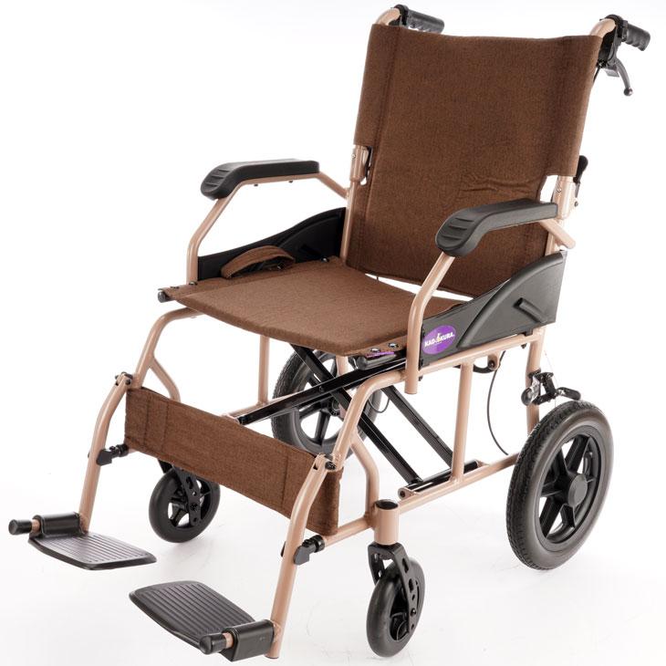車椅子 車いす 車イス 軽量 コンパクト 介助式 ラテ B902 カドクラ Lサイズ_2