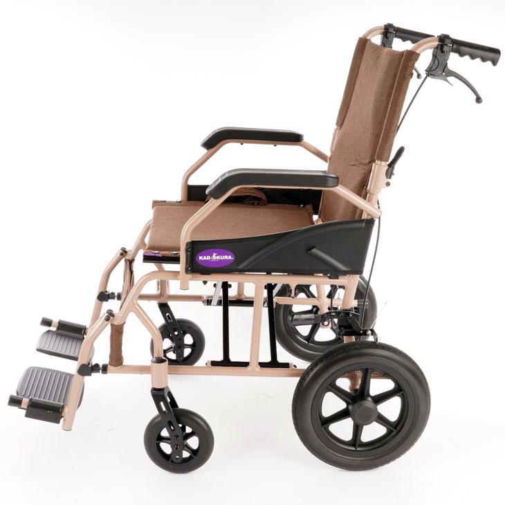 車椅子 車いす 車イス 軽量 コンパクト 介助式 ラテ B902 カドクラ Lサイズ_3