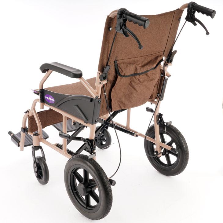 車椅子 車いす 車イス 軽量 コンパクト 介助式 ラテ B902 カドクラ Lサイズ_4
