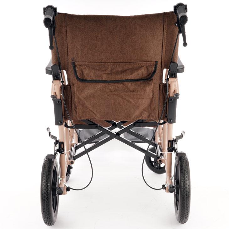 車椅子 車いす 車イス 軽量 コンパクト 介助式 ラテ B902 カドクラ Lサイズ_5