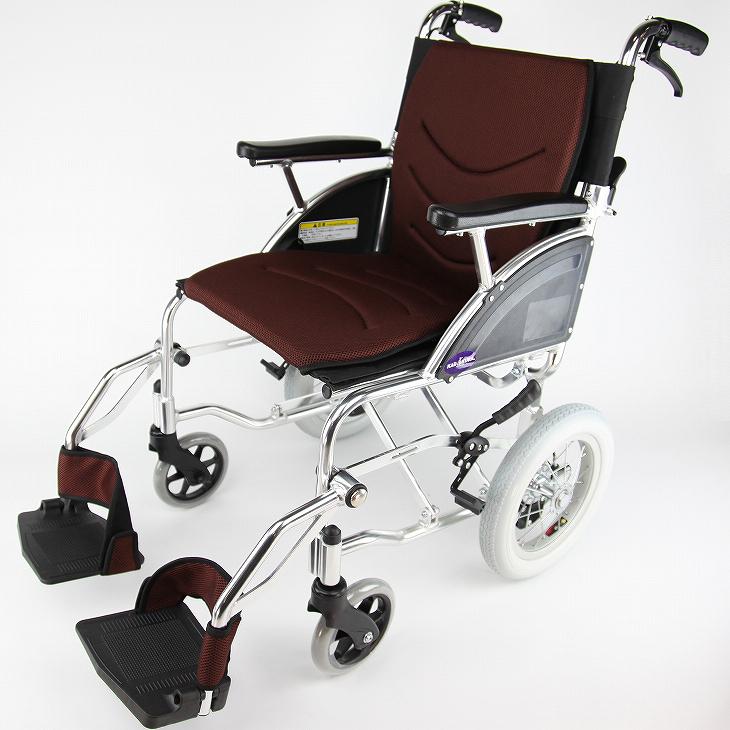 KADOKURA 介助用車椅子 ブラウン カドクラ 車椅子 車いす 車イス 軽量 コンパクト 介助式 リーフ