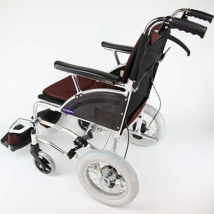 カドクラ 車椅子 車いす 車イス 軽量 コンパクト 介助式 リーフ