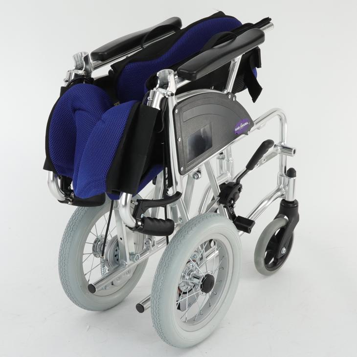 青いクッション付き介助用車椅子 FC-アジャスト フルセット ｜ 車椅子,クッション ｜ 介護用品