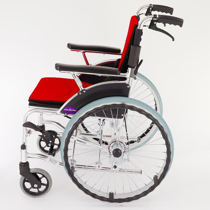カドクラ 車椅子 車いす 車イス 軽量 コンパクト 自走用 足漕ぎ