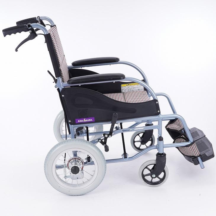 車椅子 軽量 折り畳み 低床 女性用 子供用 介助 介護 小さいサイズ コンパクト 送料無料 カドクラ ラスク F1 アイスブルーメタリック F1 カドクラ車椅子 公式ショップ 通販 Yahoo ショッピング