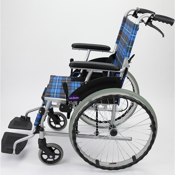 車椅子 車いす 車イス 軽量 コンパクト 自走式 ディオ F602 カドクラ Mサイズ_3