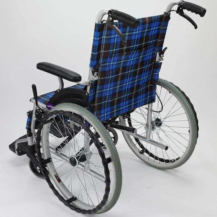 車椅子 車いす 車イス 軽量 コンパクト 自走式 ディオ F602 カドクラ Mサイズ_4