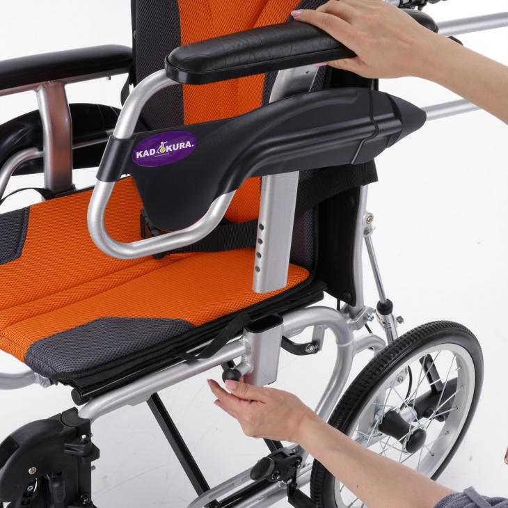 カドクラ 車椅子 車いす 車イス 軽量 コンパクト 介助用