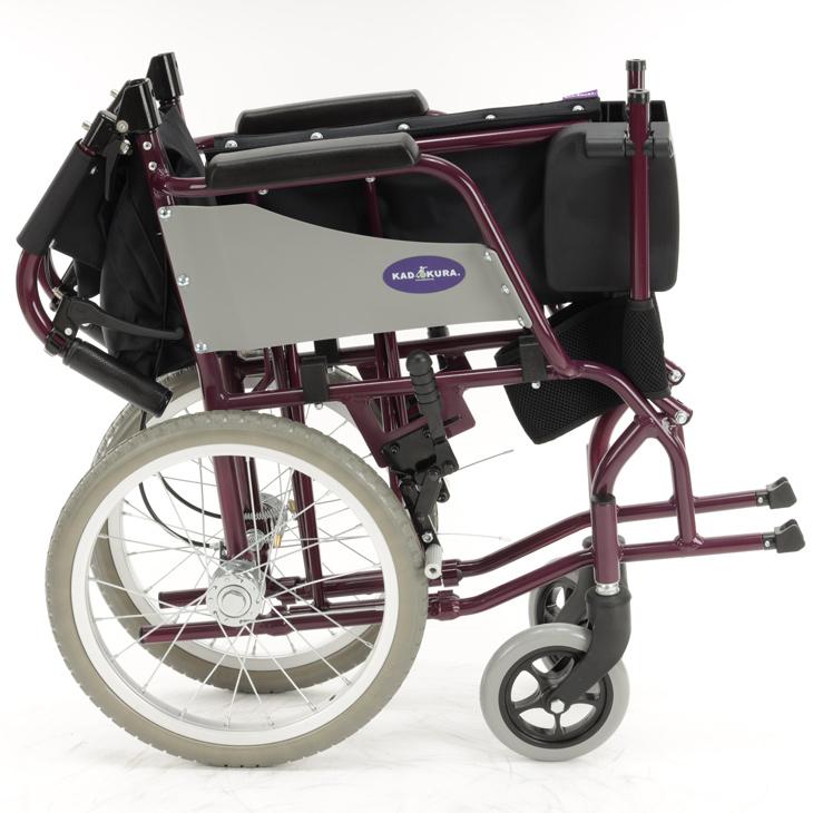 カドクラ 介助式 軽量 車椅子 アカシア パープル H201-PL カドクラ 車椅子 車いす 車イス 軽量 コンパクト 介助式