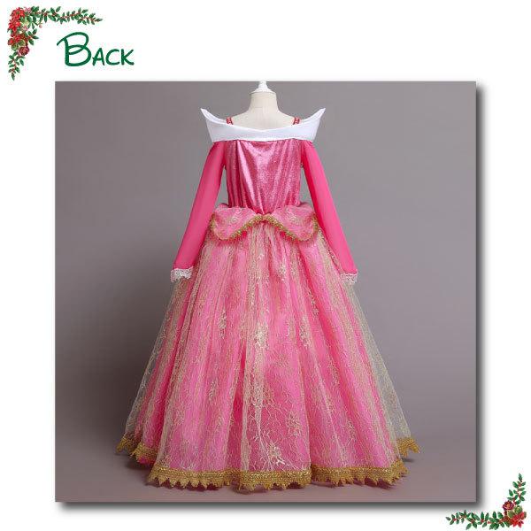 NEW☆長袖 オーロラ ドレス 子供用 クリスマス ハロウィン 姫 コスプレ