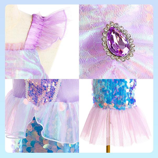 ホログラム マーメイド ドレス プリンセス キッズ コスプレ 衣装 子供