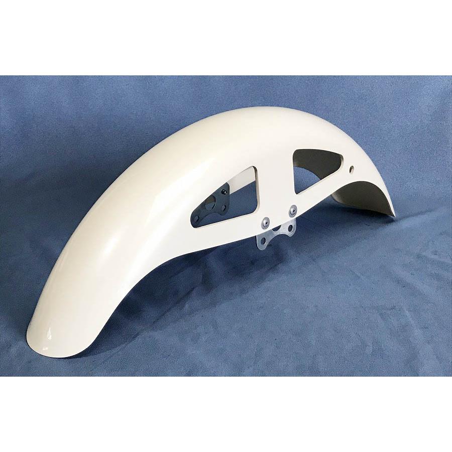 RZ250/350用 フロントフェンダー 白赤カラーパールホワイト塗装