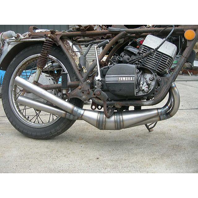 RD250（丸タンク）初期型・352用 クロス右2本出しゼスチャンバー